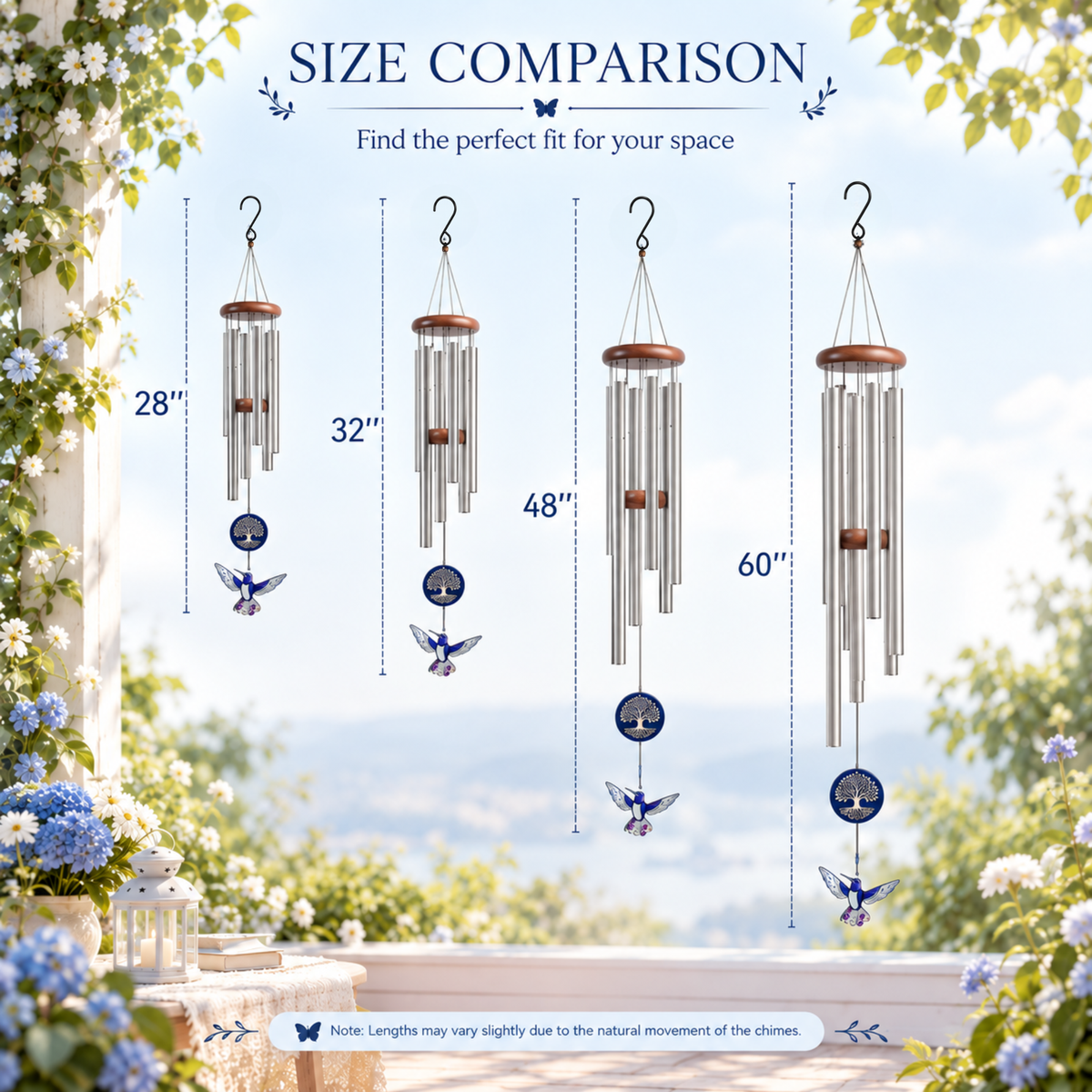 Hummingbird & Tree of Life Wind Chimes - Hummingbird Suncatcher
