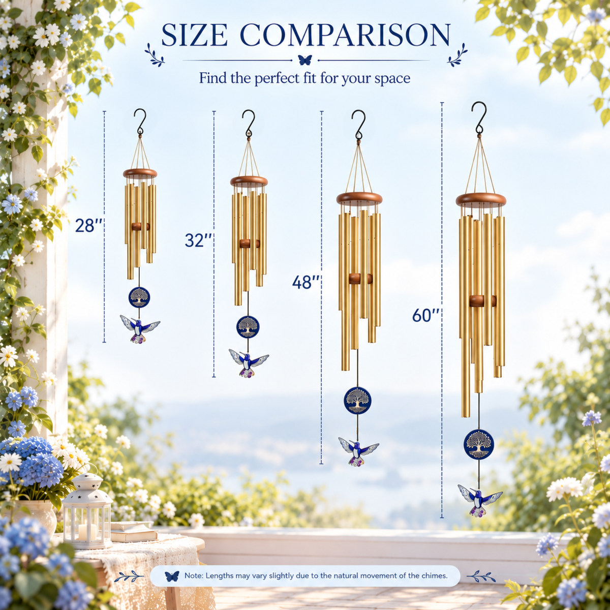 Hummingbird & Tree of Life Wind Chimes - Hummingbird Suncatcher
