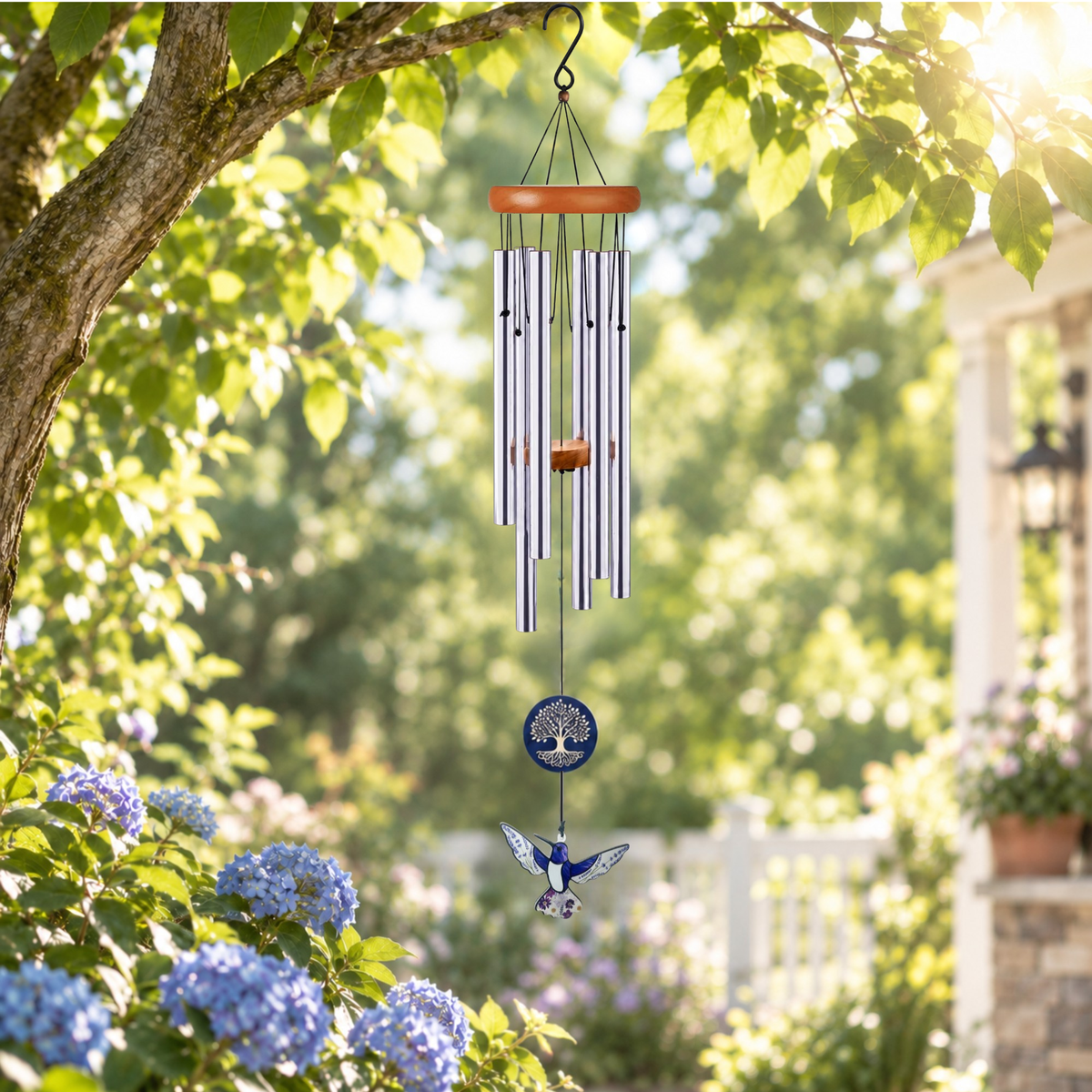 Hummingbird & Tree of Life Wind Chimes - Hummingbird Suncatcher