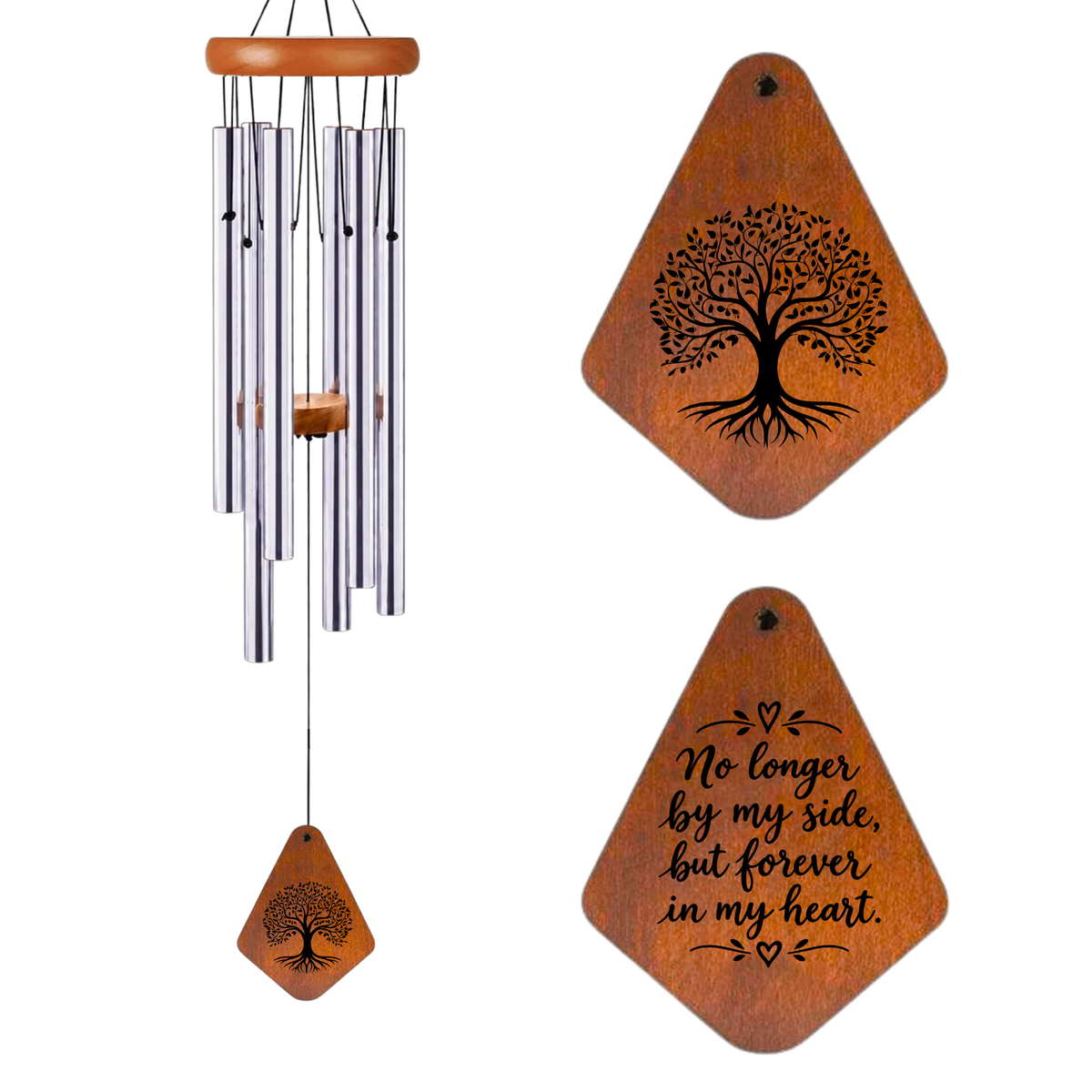 Tree of Life Memorial Wind Chimes for Loss of Loved One
