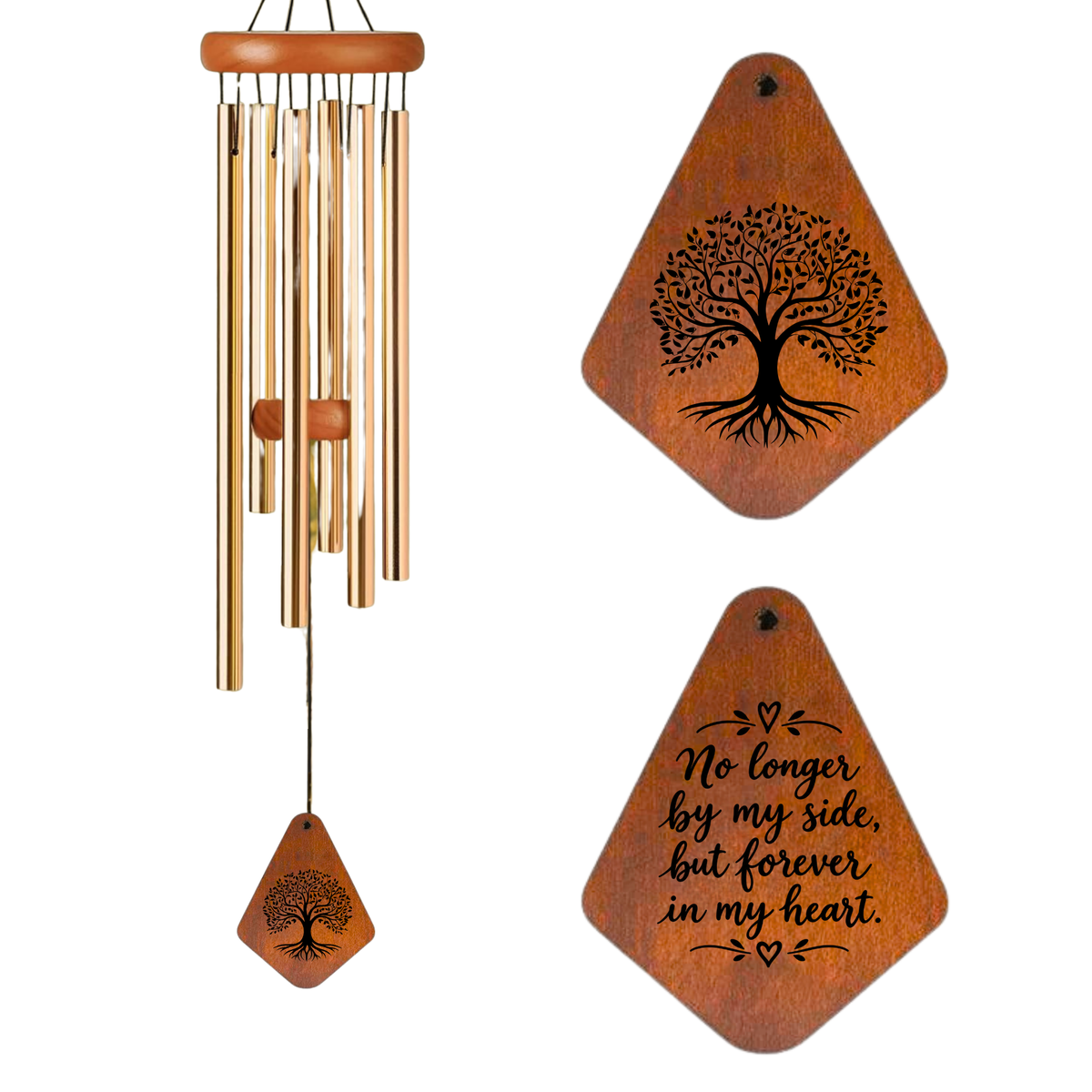 Tree of Life Memorial Wind Chimes for Loss of Loved One