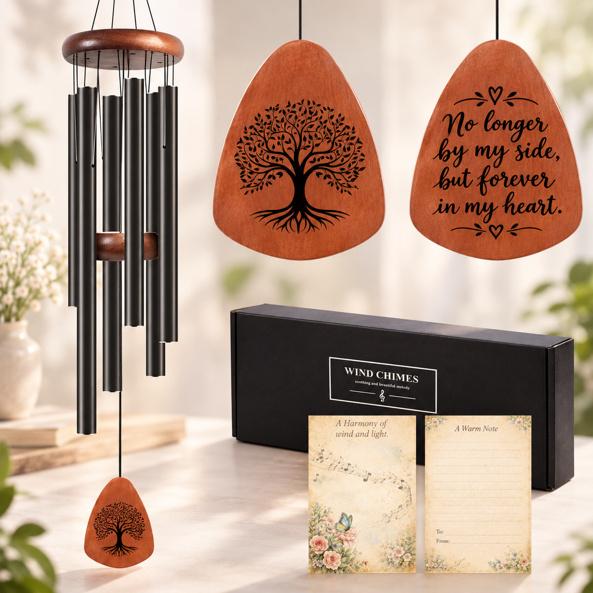 Tree of Life Memorial Wind Chimes for Loss of Loved One