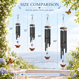 Monarch Butterfly & Heart Crystal Wind Chimes - Monarch Butterfly Suncatcher