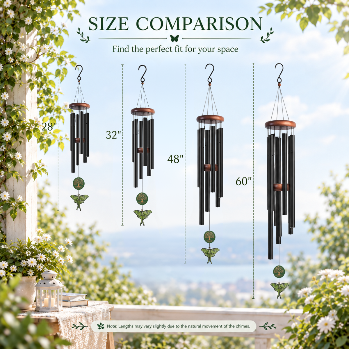Luna Moth Suncatcher Tree of Life Wind Chimes