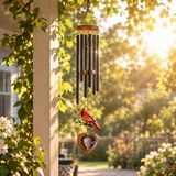 36-inch Cardinal Suncatcher Personalized Photo Frame Wind Chimes