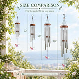 Crystal Butterfly Wind Chimes – Iridescent Butterfly Pendant with Aluminum Tubes