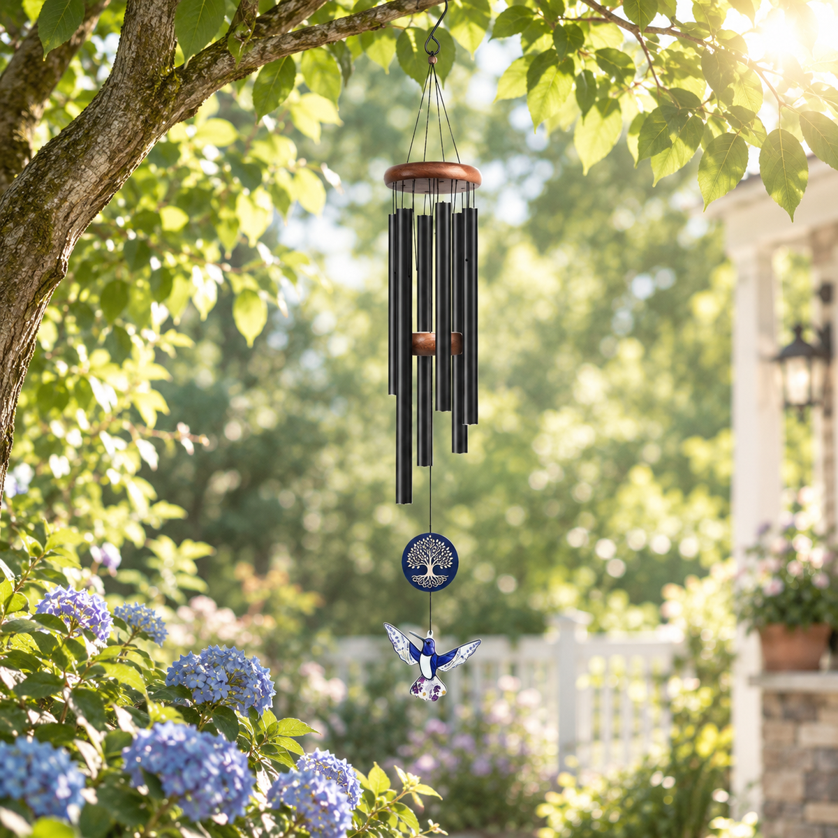 Hummingbird & Tree of Life Wind Chimes - Hummingbird Suncatcher