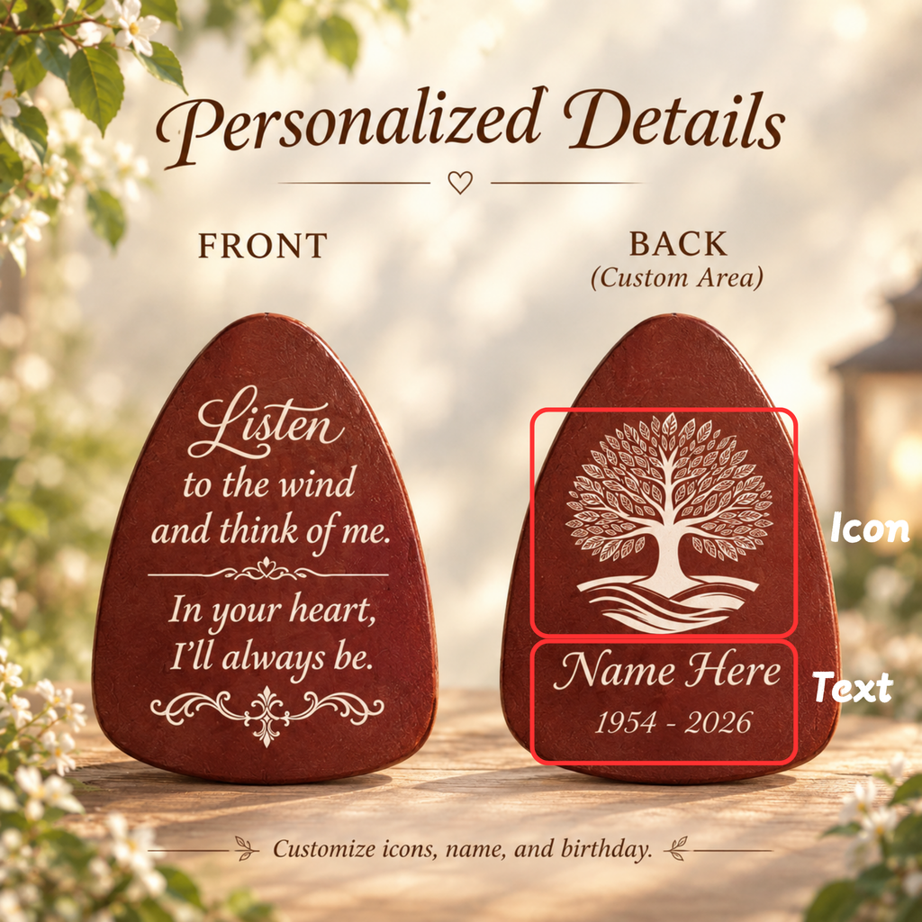 Personalized Memorial Wind Chimes – Customize Name & Date