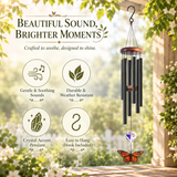 Monarch Butterfly & Heart Crystal Wind Chimes - Monarch Butterfly Suncatcher