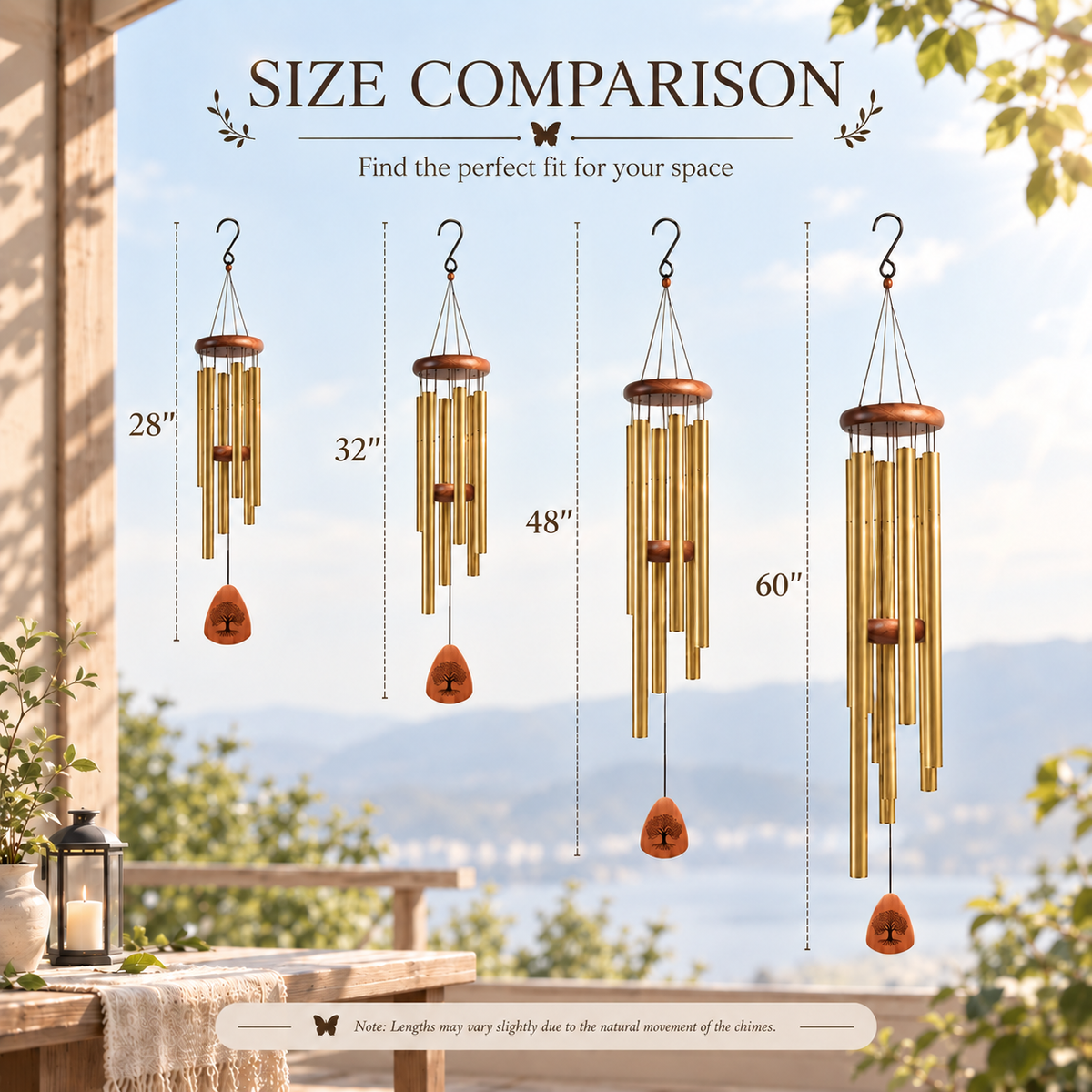 Tree of Life Memorial Wind Chimes for Loss of Loved One