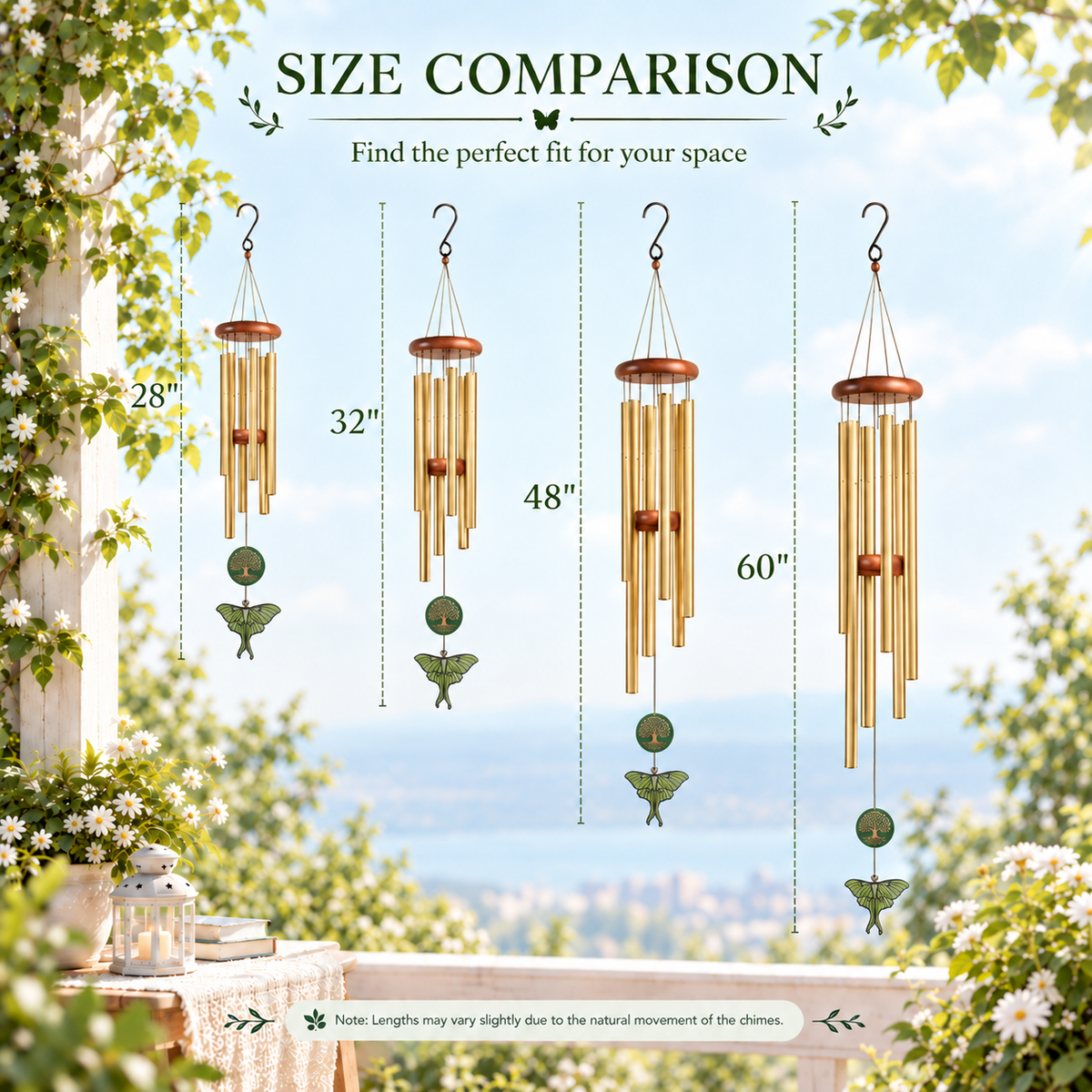 Luna Moth Suncatcher Tree of Life Wind Chimes