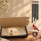 36-inch Cardinal Suncatcher Personalized Photo Frame Wind Chimes