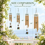 Personalized Bird Suncatcher Memorial Wind Chimes – Custom Name & Date Engraved Pendant with Three Birds Suncatcher
