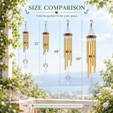 Angel Wings Memorial Wind Chimes with Crystal Ball