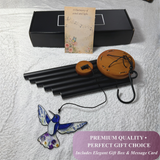 32'' Hummingbird Suncatcher Wind Chimes - Pressed Flowers Suncatcher