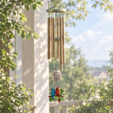 Personalized Bird Suncatcher Memorial Wind Chimes – Custom Name & Date Engraved Pendant with Three Birds Suncatcher