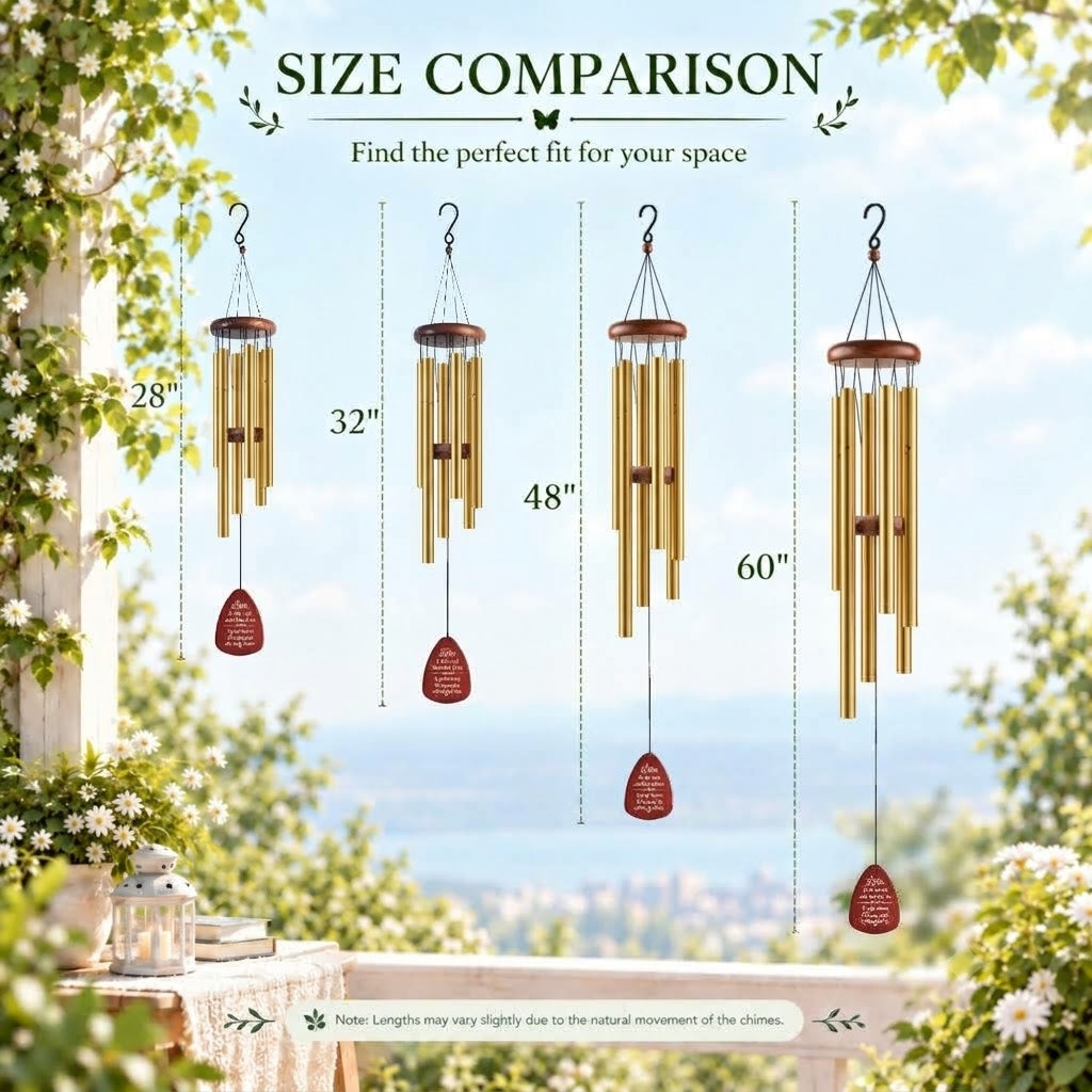 Personalized Memorial Wind Chimes – Customize Name & Date