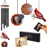 36" Cardinal Suncatcher Personalized Photo Frame Wind Chimes