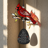 Cardinal Suncatcher Memorial Wind Chimes