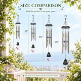 Personalized Crystal Butterfly Memorial Wind Chimes – Engraved Tubes with Custom Name, Date