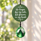 Tree of Life Crystal Memorial Wind Chimes - Deep Toned Aluminum Tubes with Engraved Quote