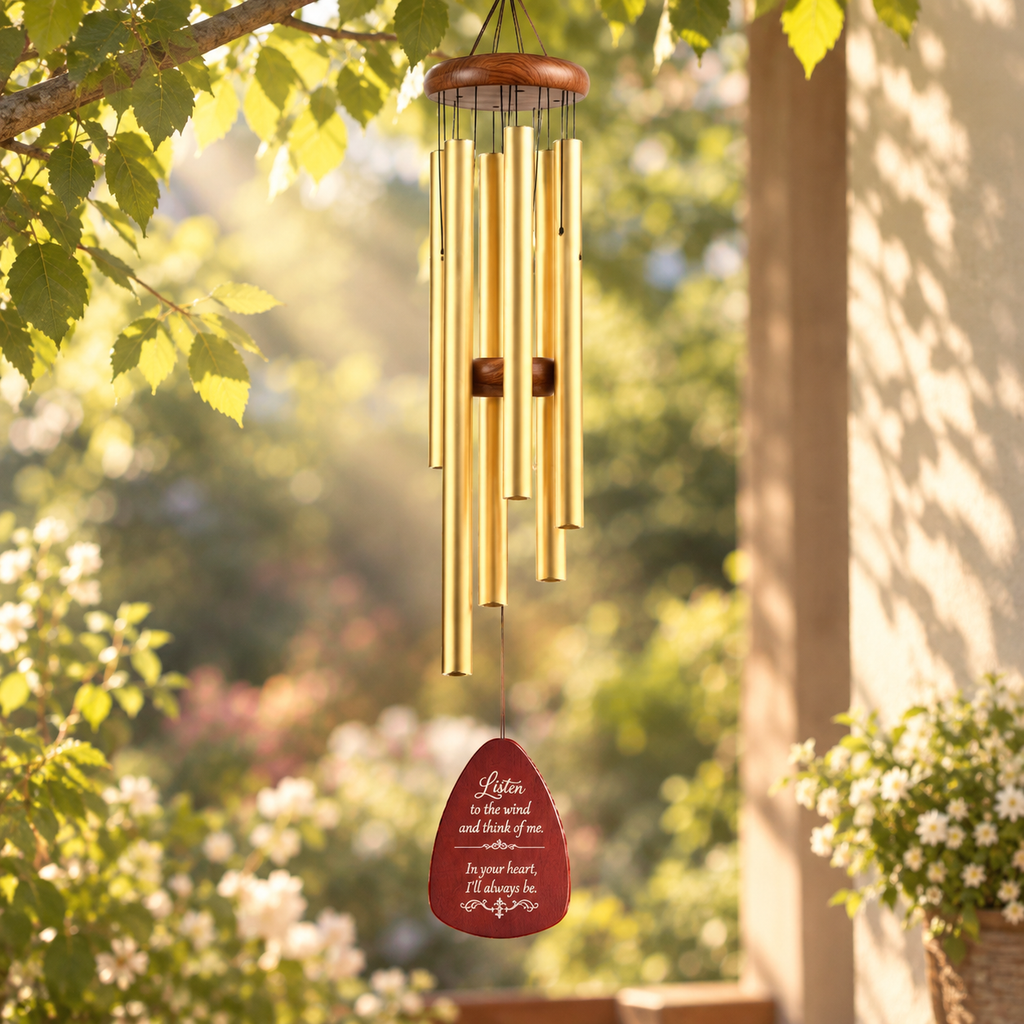 Personalized Memorial Wind Chimes – Customize Name & Date