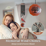 36" Cardinal Suncatcher Personalized Photo Frame Wind Chimes