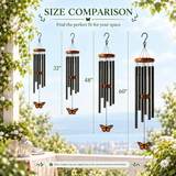 Monarch Butterfly Wind Chimes For Outside, Butterflies Garden Decorations