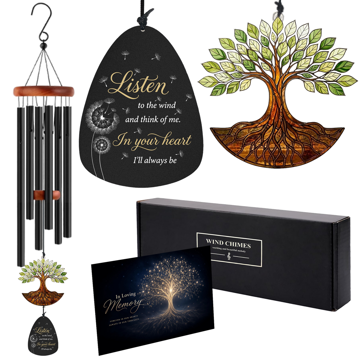 Tree of Life Suncatcher Memorial Wind Chimes