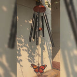 Monarch Butterfly Wind Chimes For Outside, Butterflies Garden Decorations